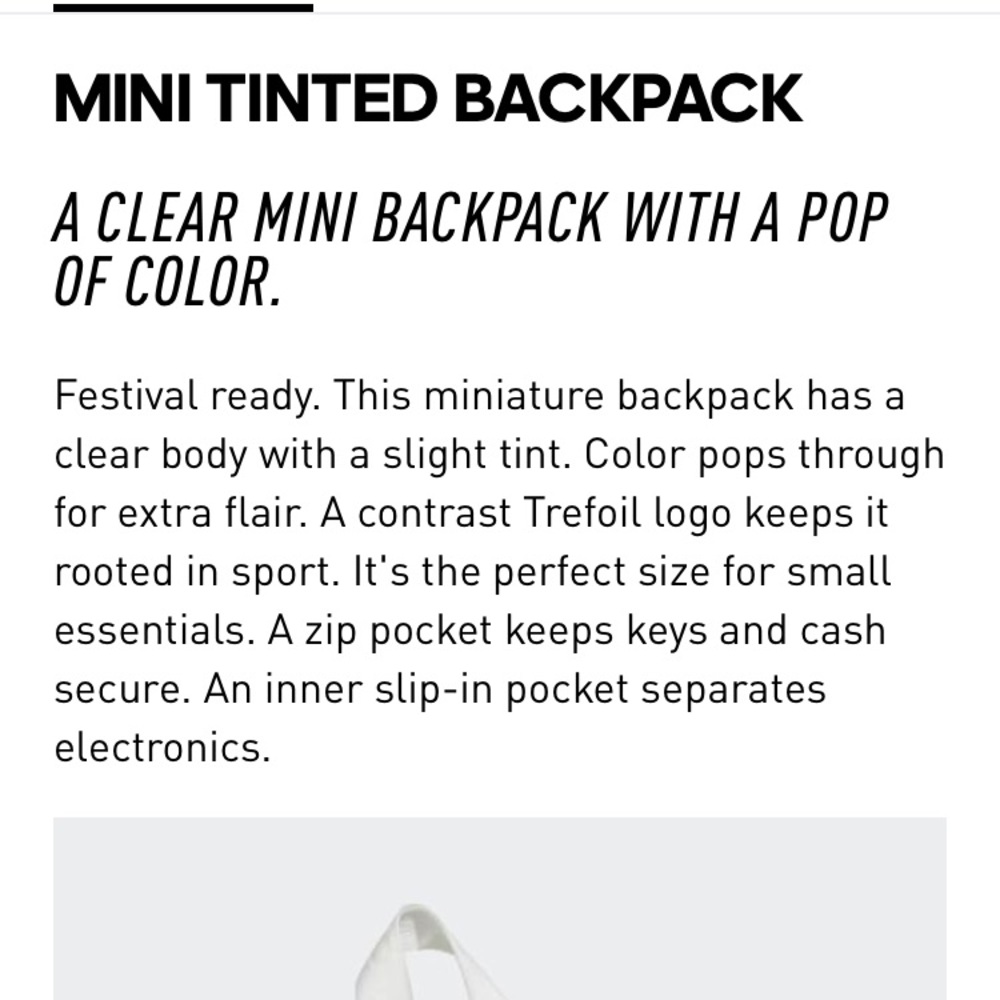 💙Adidas Originals Mini Tinted Backpack - Picture 7 of 8